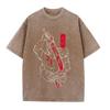 Anime Jujutsu Kaisen T-skjorter Vintage Vasket T-skjorte Harajuku Oversize Bomulls-T-skjorte Bomull Mote Streetwear Unisex Topp