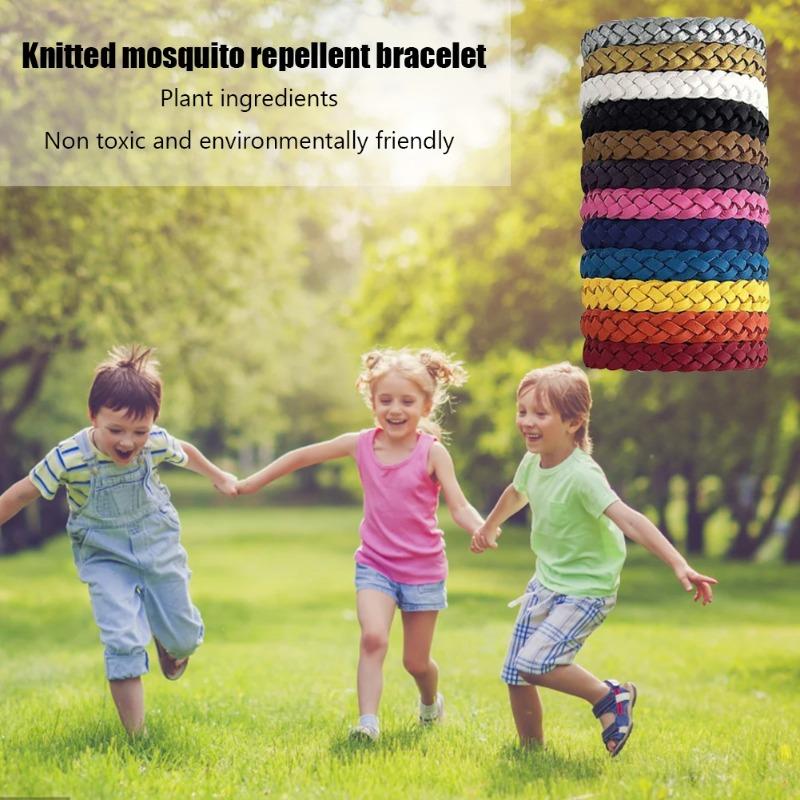 12-60Pcs Anti Mosquitoes Wrist Band Portable Outdoor Anti Bugs Bracelet Reusable Safe Wristbands for Sports Travel Camping