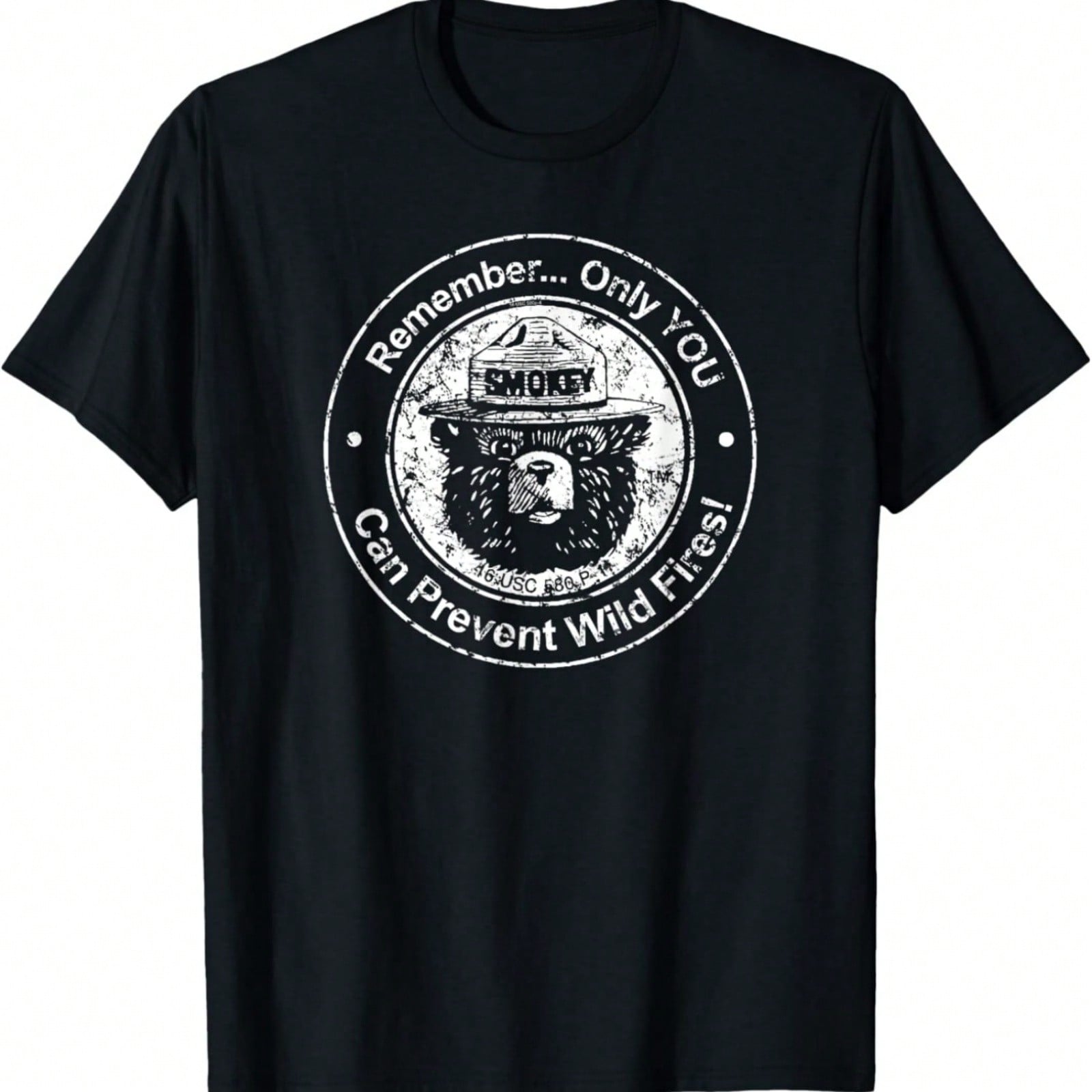 Футболка с надписью Smokey Bear Only You S разноцветный