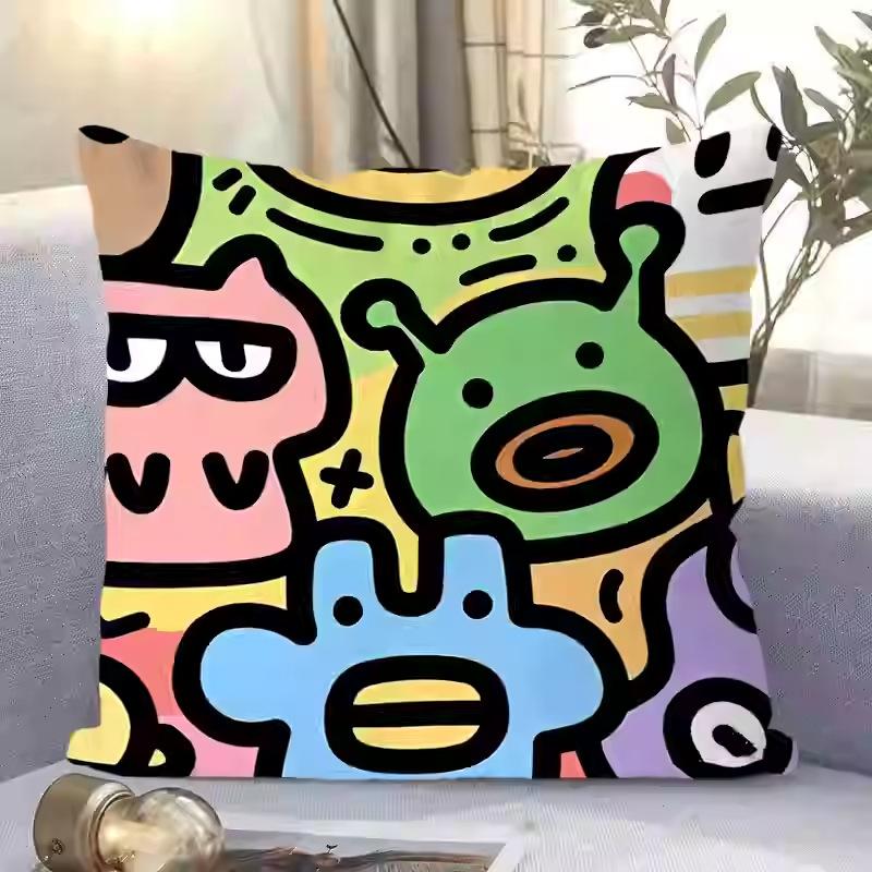 Dopamin Niedlich Cartoon Einfaches Sofa Wohnzimmer Wildleder Kissenbezug Kissen Kissen Abnehmbar und Waschbar Schlafzimmer