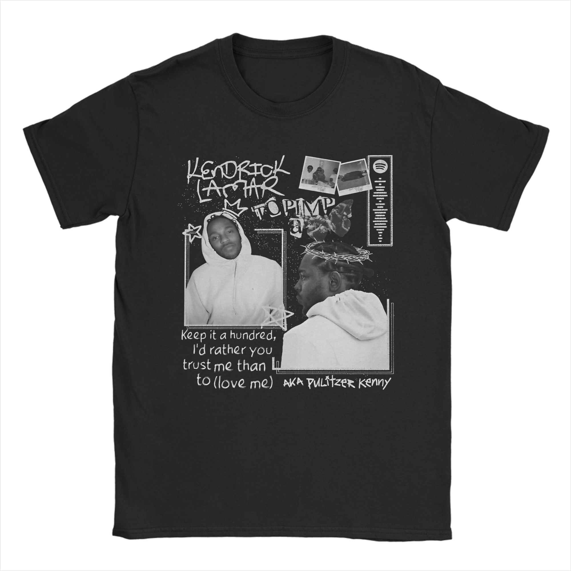 GUOYAN TOP Kendrick Lamar T-shirt Zomer 100% Katoen T-shirts Voor Volwassenen Harajuku Los T-shirt Korte Mouw Y2K Leuke Tops M