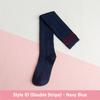 1 3 Pairs Women's Cotton Thigh High Socks Over The Knee Colorful Striped Pattern Casual Daily Wear Fashion Socks Black White