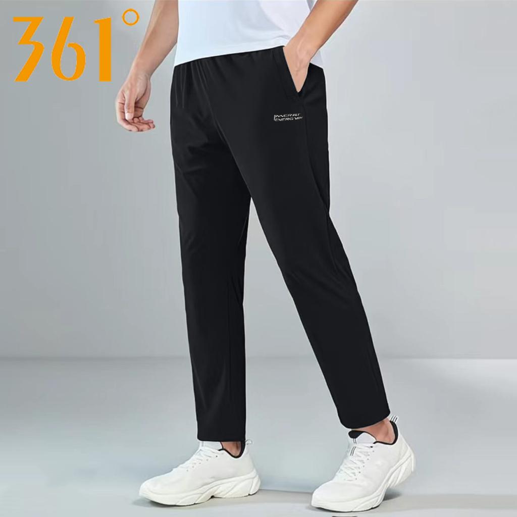 361 Men's Sports Pants Summer Thin Ice Silk Long Pants Loose Breathable Casual Quick-Dry Jogger Pants Nine-Point Pants