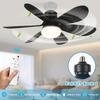 Intelligent Ceiling Fan with Light, Remote Control, Adjustable LED, 6 Blades, Ceiling Fan Installation, Hard Wired, 85V-265V Voltage, Lighting