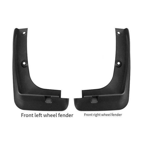 Hyundai Santa Fe Black Plastic Car Mudguard Flap Set
