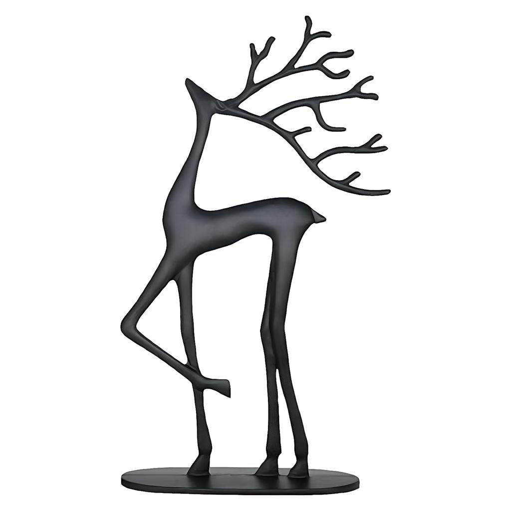 Christmas Reindeer Decor Resin Xmas Figurines Modern Christmas Decor Reindeer Figurine Elk Statue Elegant Indoor Holiday Decor