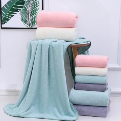 Extra-Large Soft and Thick Coral Fleece Bath Towel 70x140cm - Absorbent & Skin-Friendly for Adults