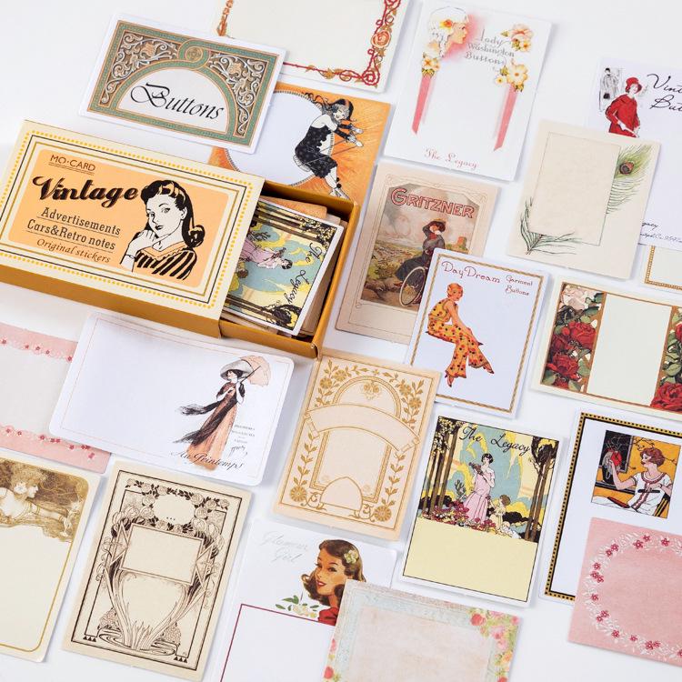 

Momei Трансграничные Ретро Наклейки для Журналинга - Утилитарная Серия (60 шт.)