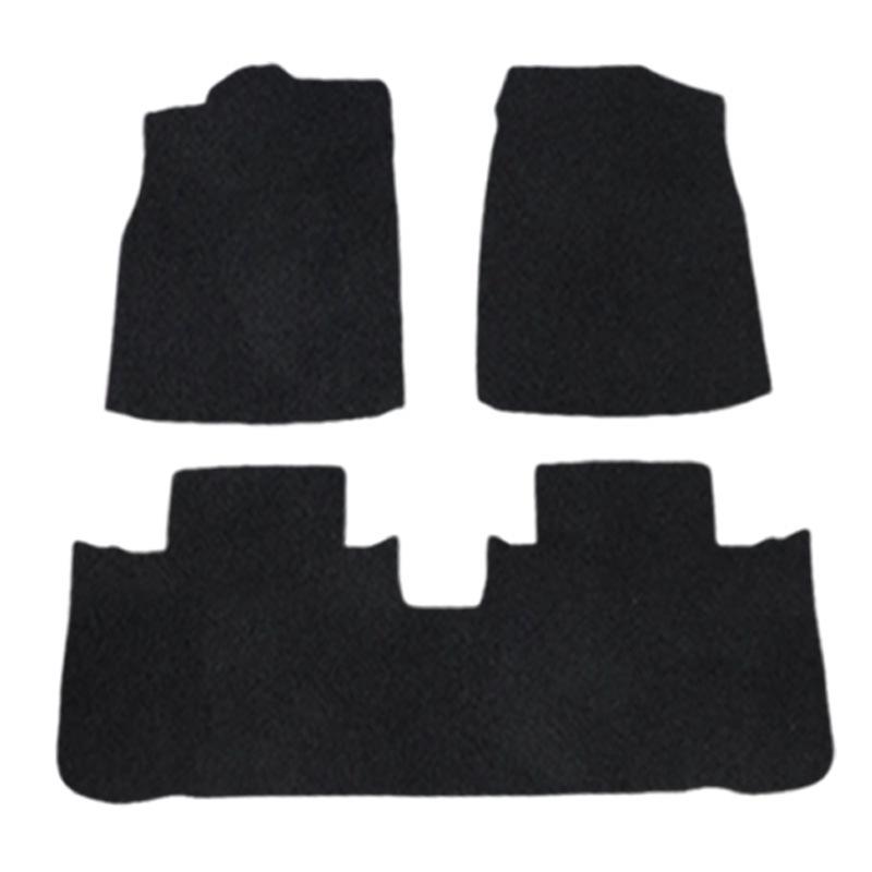 Black Nylon Floor Mats for GAC Honda Crosstourer (2011-2017), Durable and Wear-Resistant.