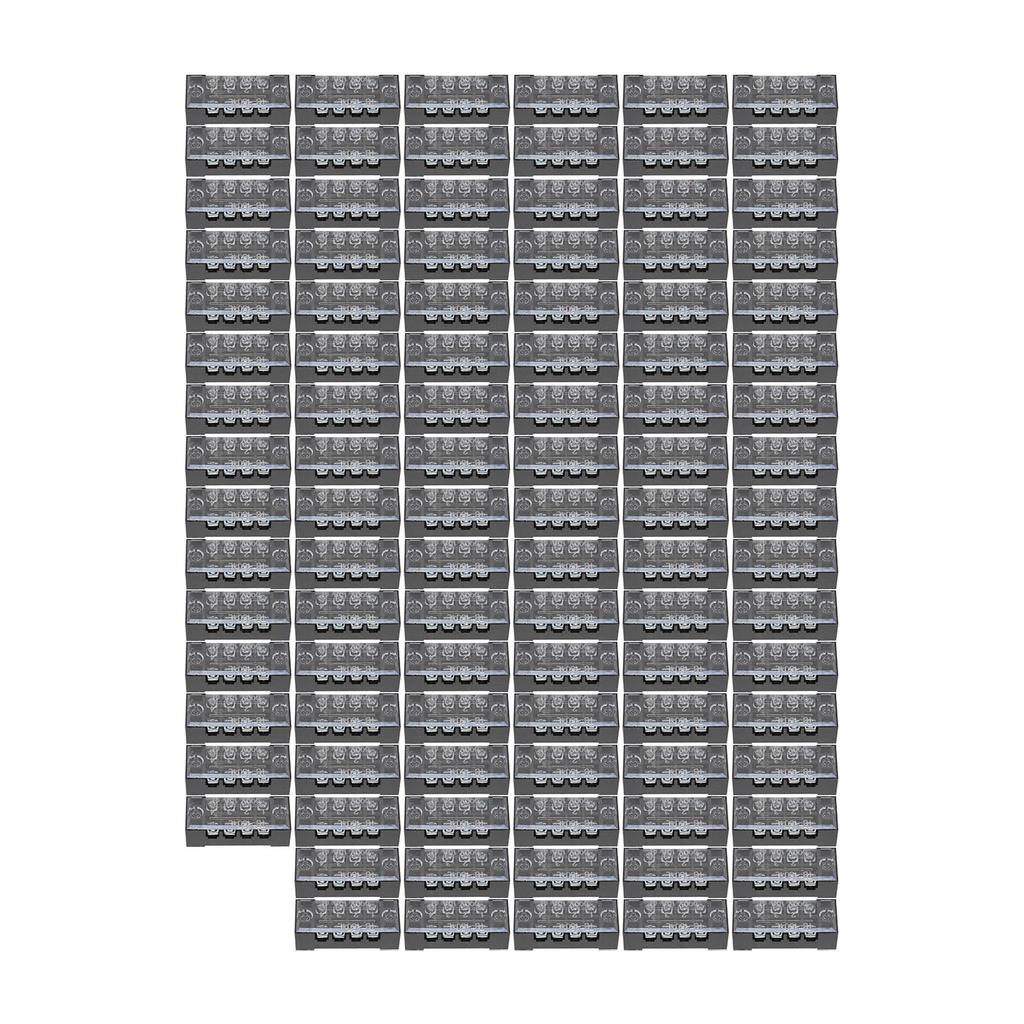 100Pcs 15A 600V TB‑1504L Terminal Block Copper Link Column 4 Sections Power Terminal Block