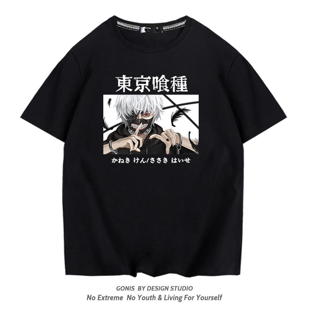 Tokyo Ghoul Ghoul Short Sleeve T-Shirt Summer Youth Student Anime Kimuken Cotton Loose Half Sleeve XXS