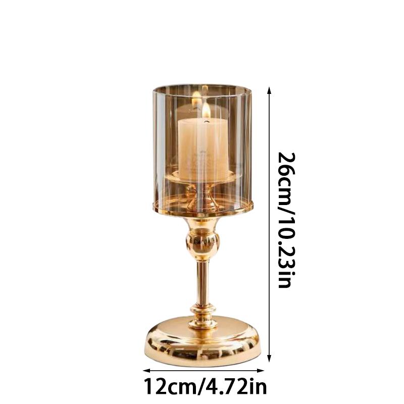 

1 шт. Декор для дома при свечах, подсвечник, европейские металлические стеклянные подсвечники, декор для создания романтической атмосферы, декор для ужина, реквизит для фото S