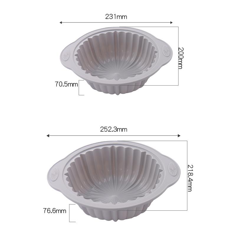 New round cake mold baking cake baking mat, popular air fryer silicone baking pan