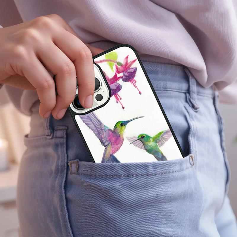 Hummingbird Phone Case For iPhone 17 Air 15 16e 14 13 Pro Max Coque 12 11 Pro Max PLUS cover