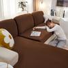 Thick Velvet Sofa Cover Solid Color Sofa Cushion Cover Elastic Slipcover All-inclusive Couch Cover Dining Room