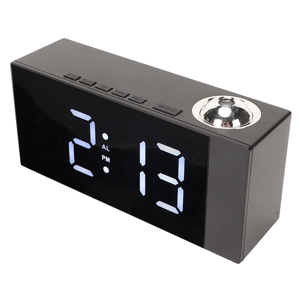 Projektions Digitaler Wecker 180 Grad Drehung Helligkeit Einstellbar USB-Aufladung LED Wecker für das Büro