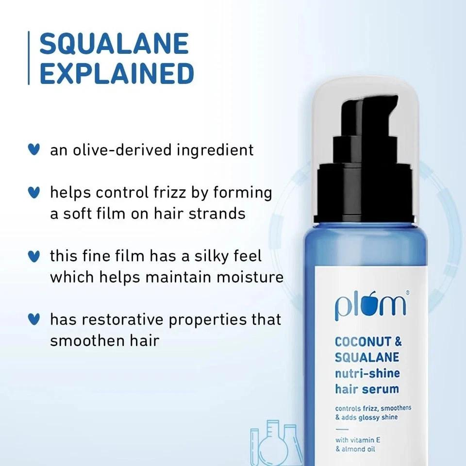 Plum Coconut Nutri-Shine Hair Serum For Smooth, Shiny Hair (75ml)