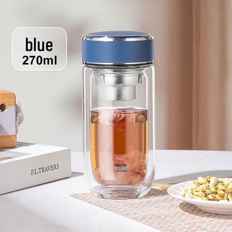 FUGUANG Double-Wall Glass Tea Bottle