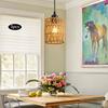 3-Pack Woven Paper Rope Pendant Lights With E26 Base - Rustic Adjustable Height (0-53 Inch) Chandelier for Dining Room & Bedroom