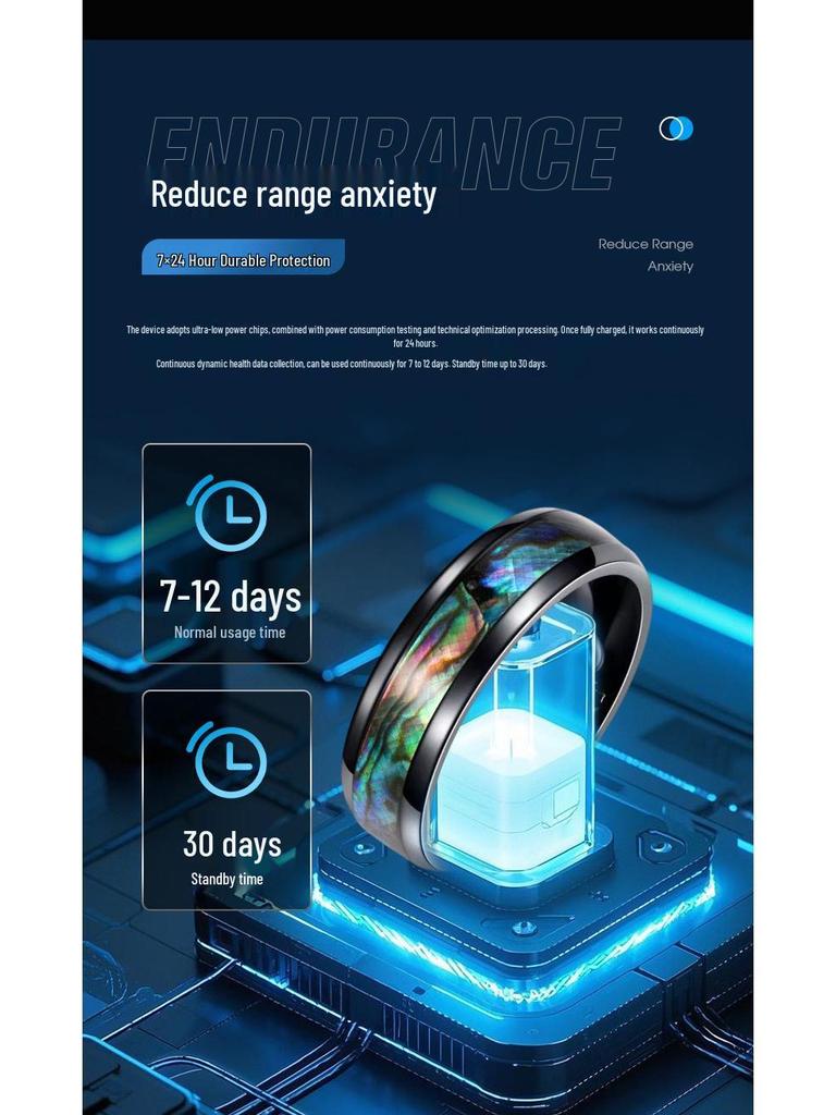 Wodoodporny Smart Ring: Tętno, Natlenienie krwi, Monitorowanie snu i aktywności fizycznej Krokomierz.