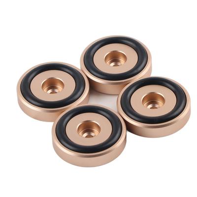 4 ADET 40*10mm Alüminyum Alaşım Amplifikatör Pedi Eloksal Kumlama Amplifikatör Pedleri Ayaklar Altın