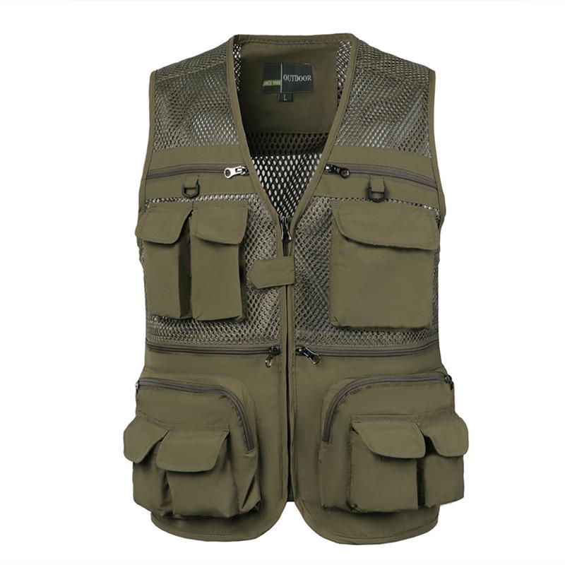 

Men s Quick-Dry Multi-Pocket Outdoor Vest, Lightweight for Fishing & Photography, Plus Sizes Available. XL