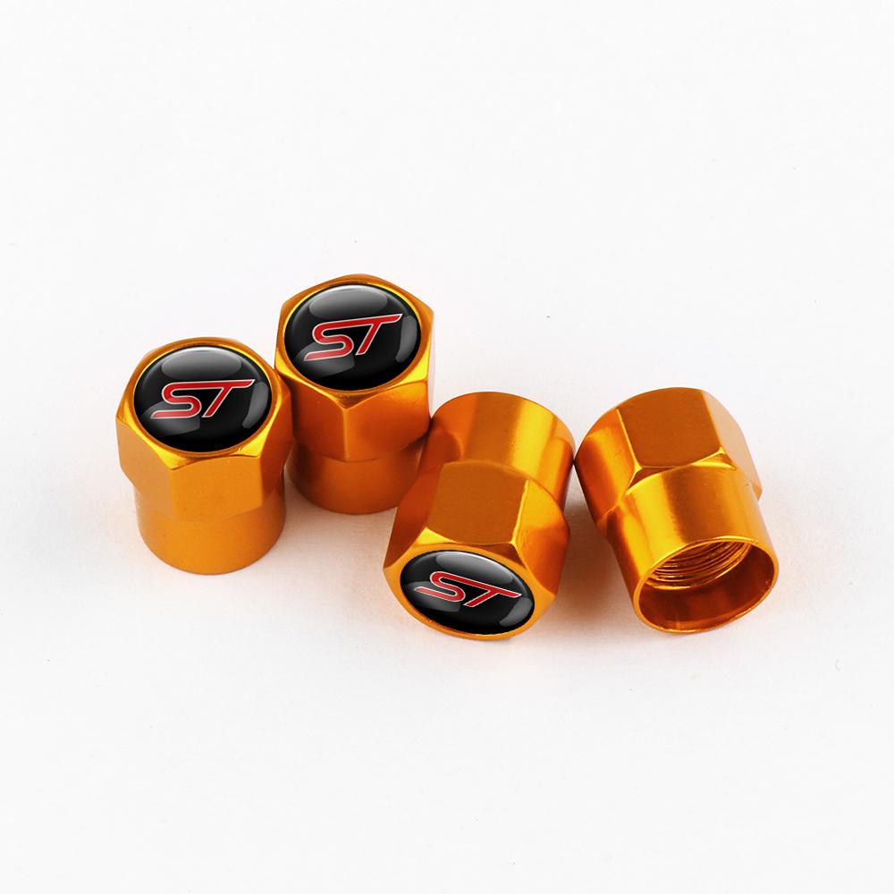 4Pcs Car Wheel Tire Valve Cap Stem Cover Auto Decoration Accessories For Ford Ranger Mustang Kuga Mondeo Explorer Bronco Raptor