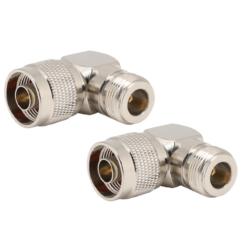 2PCS N Male to N Female Elbow Adapter RF Coaxial Adapter Connector for Radio Antenna