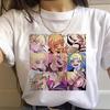New Ahegao Harajuku Graphic Women T-Shirt My Hero Academia Anime Senpai Top Female T Shirt Harajuku O-Neck Casual Lady Clothing