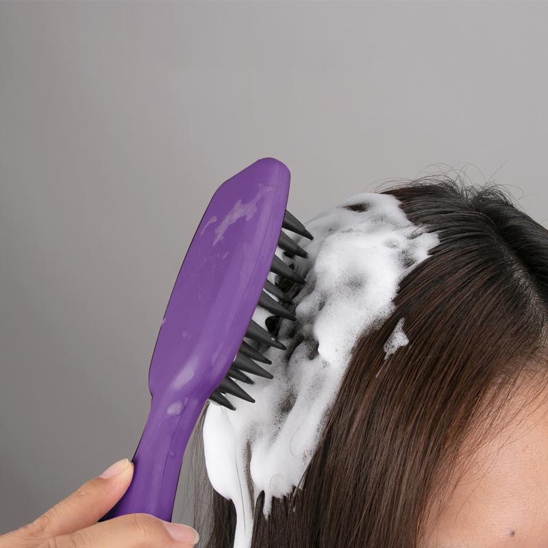 1PCS Handle Shampoo Brush Soft Hair Care Silicone Scalp Massage Comb Shower Hair Extended Cleaning Brush Body Hair Scrubber