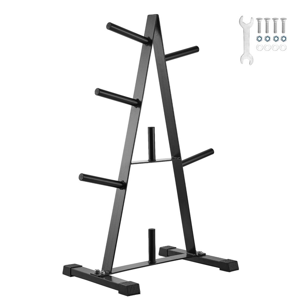 VEVOR Weight Plate Rack A Frame Weight Plate Tree for 1-Inch Weight Plates, Standard Weight Plate Tree, 500 Lbs Load Capacity