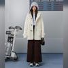unifree Women's Hooded Faux Shearling Toggle Coat
