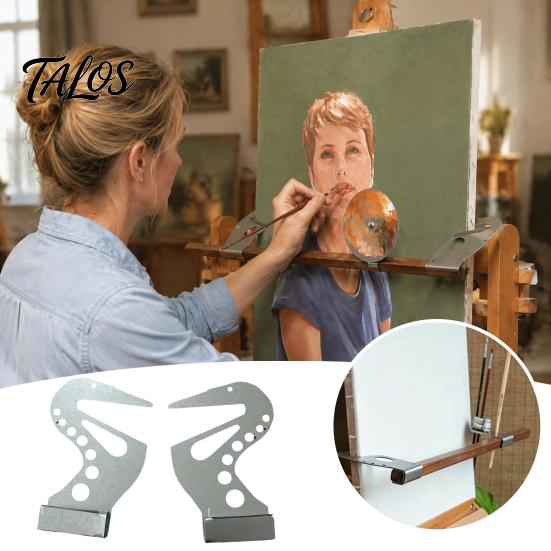 Metal Painting Wrist Rest 2Pcs Artist Hand Support Bridge, Adjustable Easel Bar, Drawing Stabilizer Tool for Craft Projects Stand