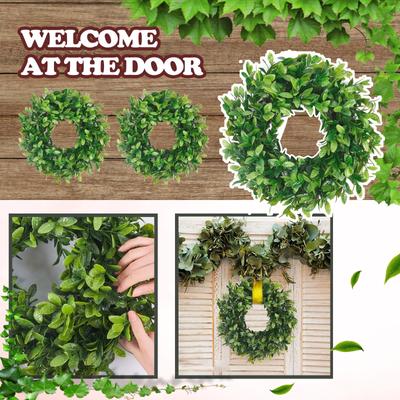 Decorating Green Wreath For Front Door Wall Window Party Décor  Wreath