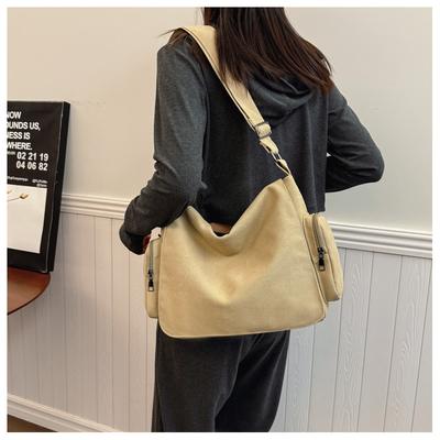 Sac en toile Sac messager Mode Simple Sac à bandoulière Grande capacité Sac pour femme Sac de navetteur