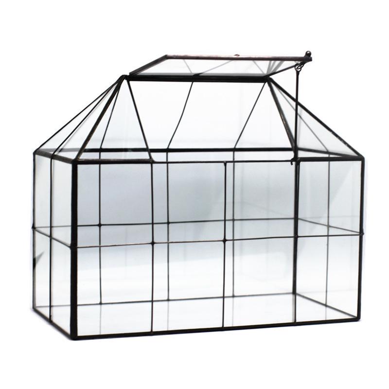 

Європейська скляна теплиця-плантатор для сукулентів: Прозорий Еко-Дружній Контейнер для Мікро-Ландшафту для Домашнього Декору Small