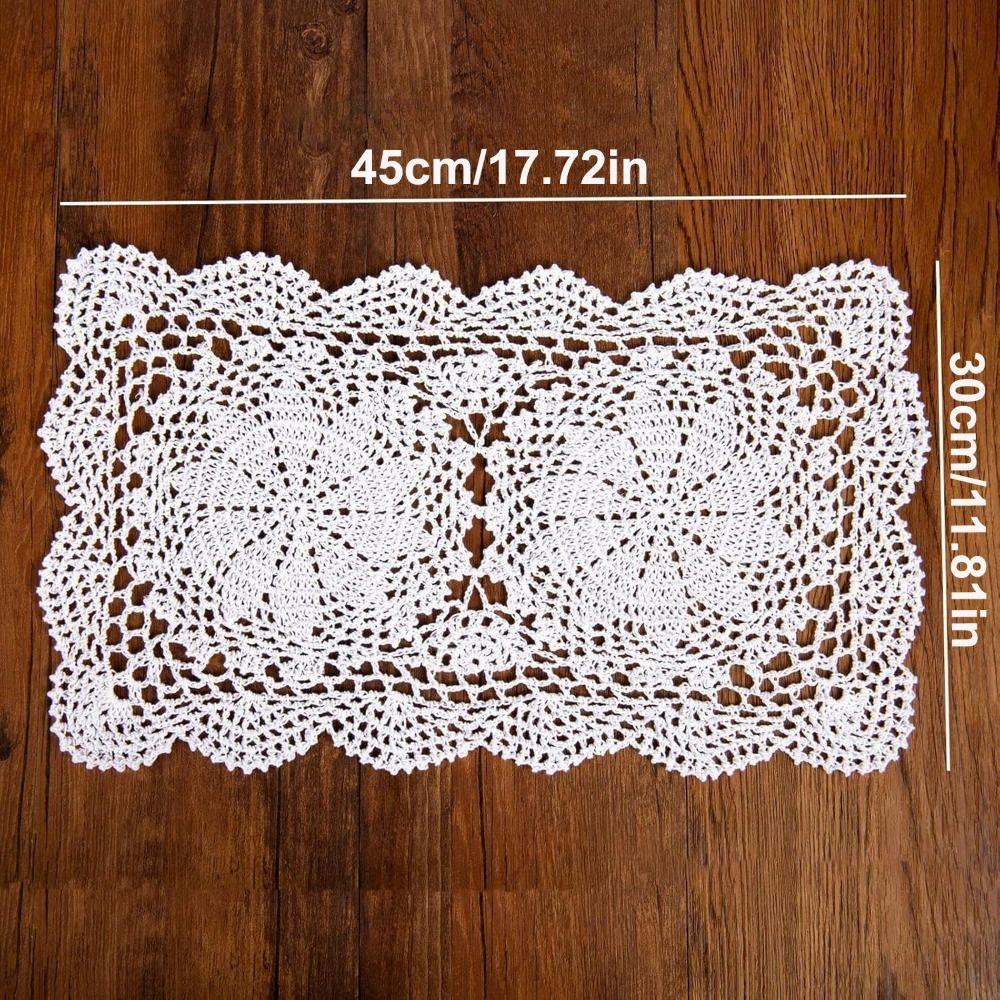 Crochet Cotton Handmade Doilies 30X45CM Crochet Placemats New Lace Placemats