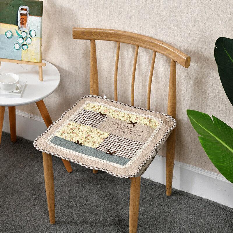 Podložka na židli s kravatami Polštář na židli Farmhouse Květinová kuchyně Jídelní sedák G
