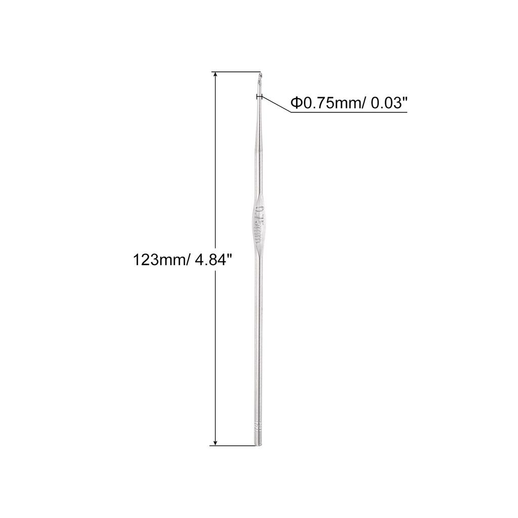 6pcs Stainless Steel Crochet Hook 0.5mm-3mm Knitting Needles for DIY Weave Sewing Tools Craft Yarn