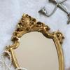 Vintage Makeup Gold Frame Mirror Decorative Wall Hanging Mirror Small Nordic Retro Decoration Mirror Makeup Wedding Gift