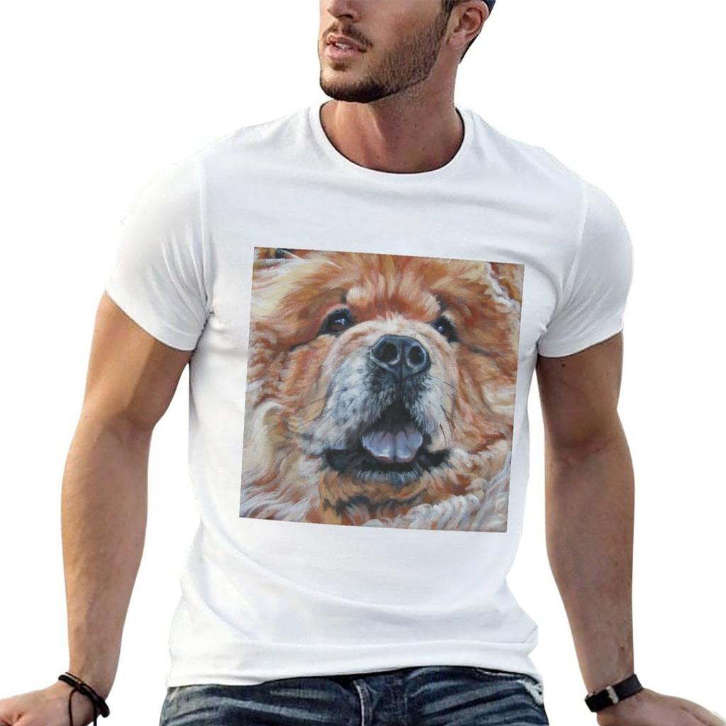 Chow Chow Fine Art Painting TShirt cotton tshirt t shirts for Unisex cotton funny t shirts cotton Tshirt