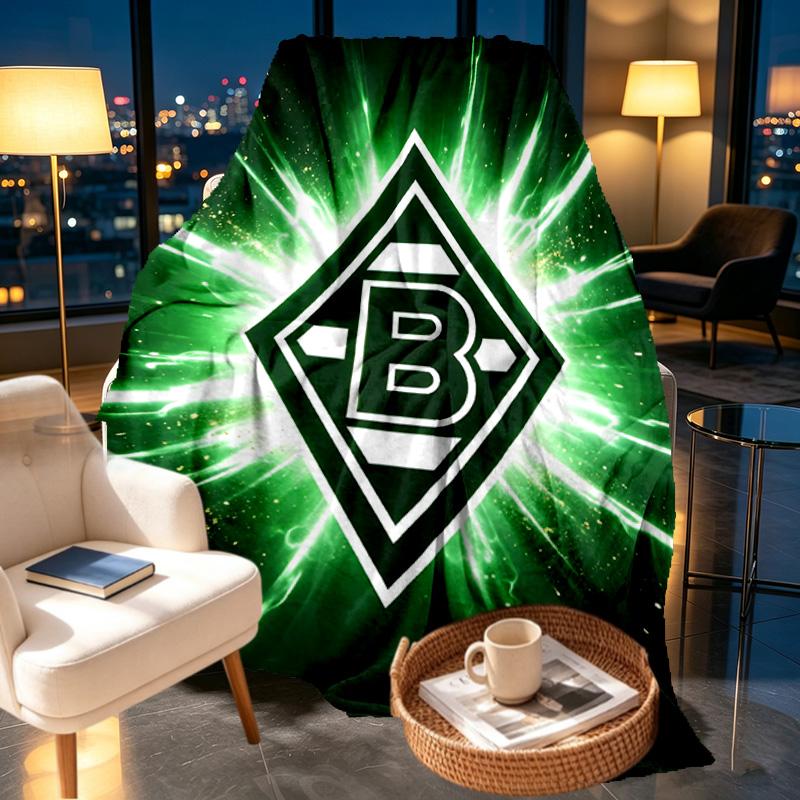 Borussia Monchengladbach Print Blanket - Soft & Comfortable, for Bedroom, Travel, Sofa, Home Decoration - Birthday Christmas Gift for Friend