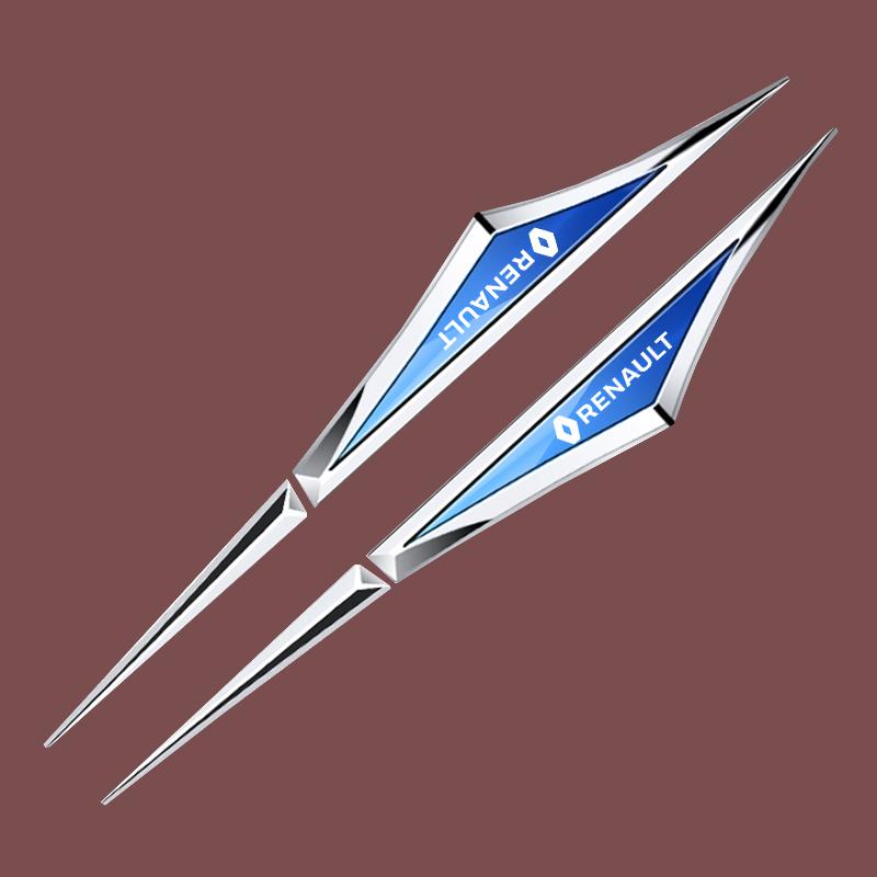 Innenaufkleber Kohlefaser Auto Kotflügel Seitenemblem Aufkleber Geeignet für Renault RS Koleos Captur Kadjar Megane Clio Ta