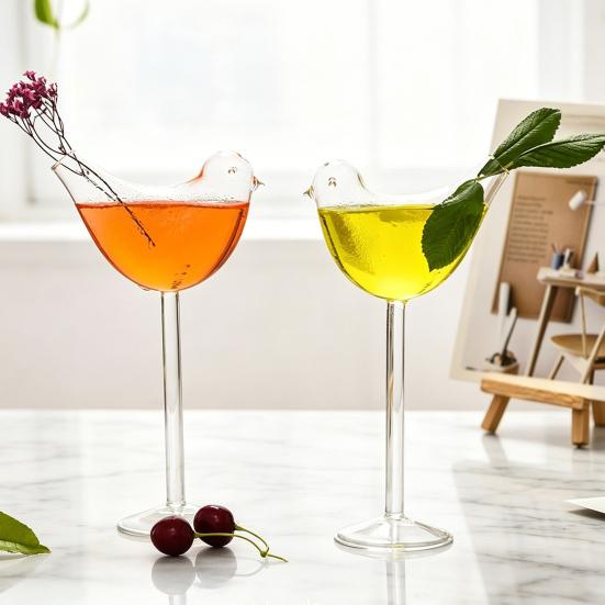 Nostalgie Bird Cocktail Glass, with Stable Base, 150ml Capacity Drinking Elegant And Versatile Wine Glass for Party Wedding
