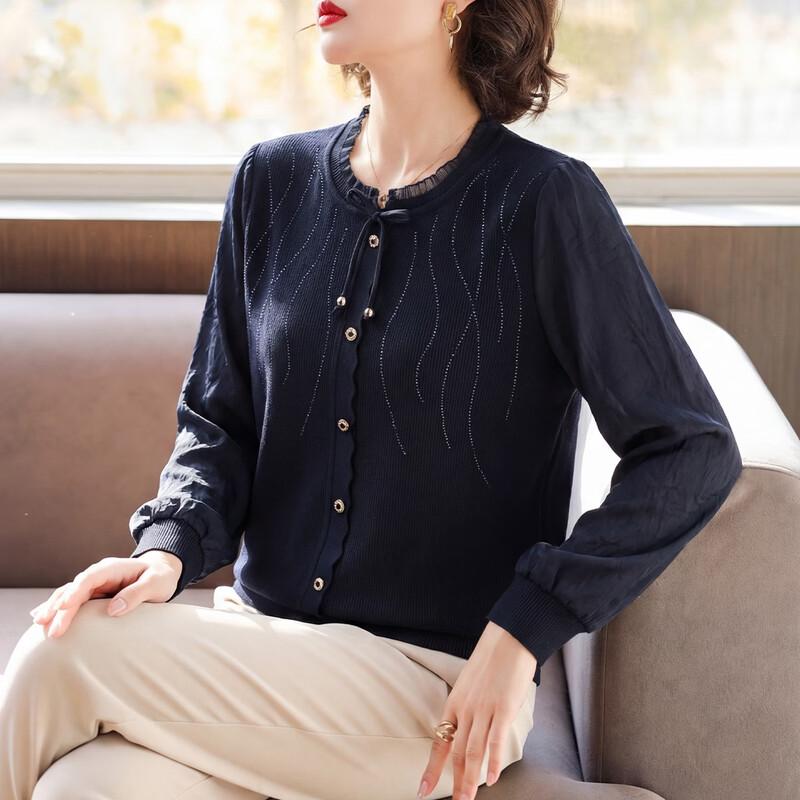 QianLian Women s Long Sleeve Knitted Casual Top 2XL