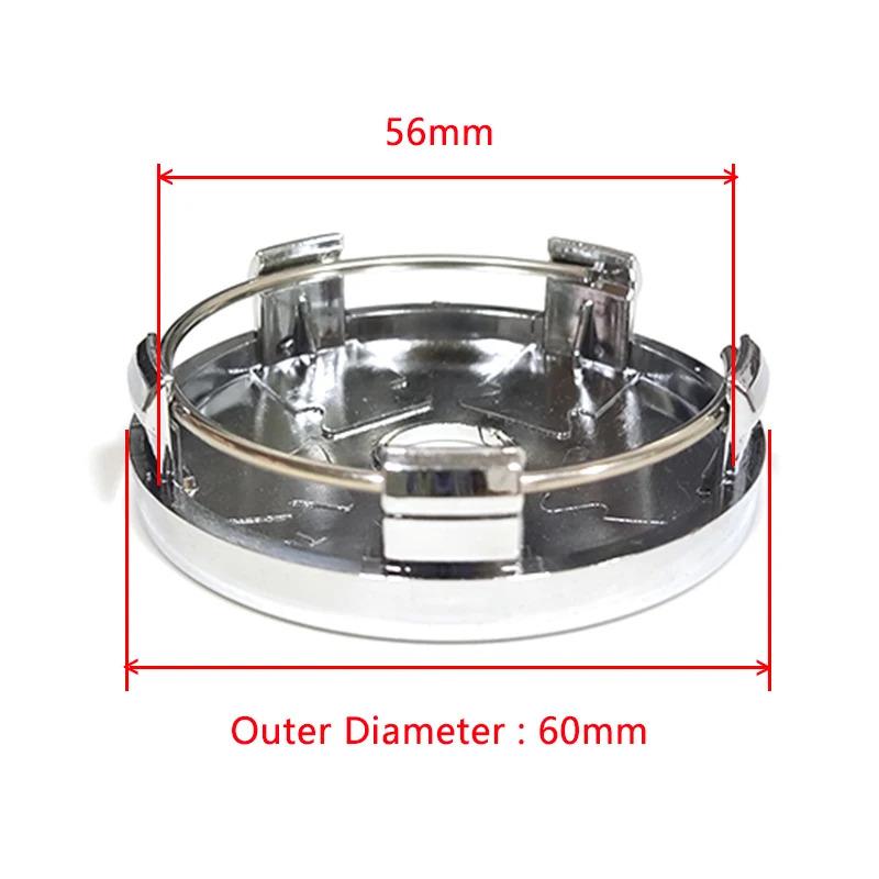 4pcs/Lot 56mm 60mm DS Car Wheel Center Hub Caps For DS Logo Stylish Hard Wearing Replacement Dust Cover Accessories