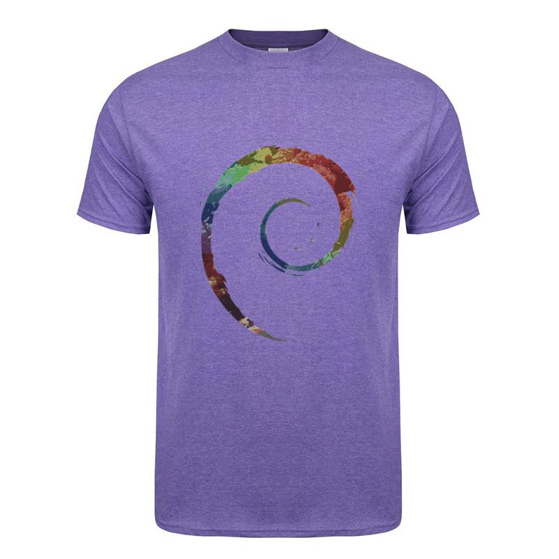 T-shirt Debian Unisex Casual Cotone Manica Corta Estate Sistema Operativo Linux Magliette Unisex Top