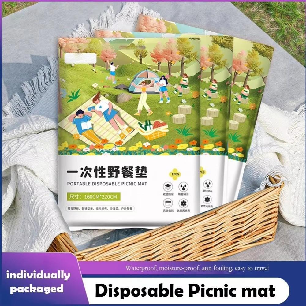 Moisture-Proof Disposable Picnic Blanket Extra Thick Beach Mat New Waterproof Mat  Lawn