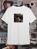 TeeSensation White Crew Neck Short Sleeve T-Shirt with Levi Ackerman Blood Anime Print