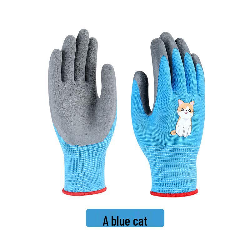 Children's Durable Nitrile Gardening Gloves for Safety and Non-Slip Grip